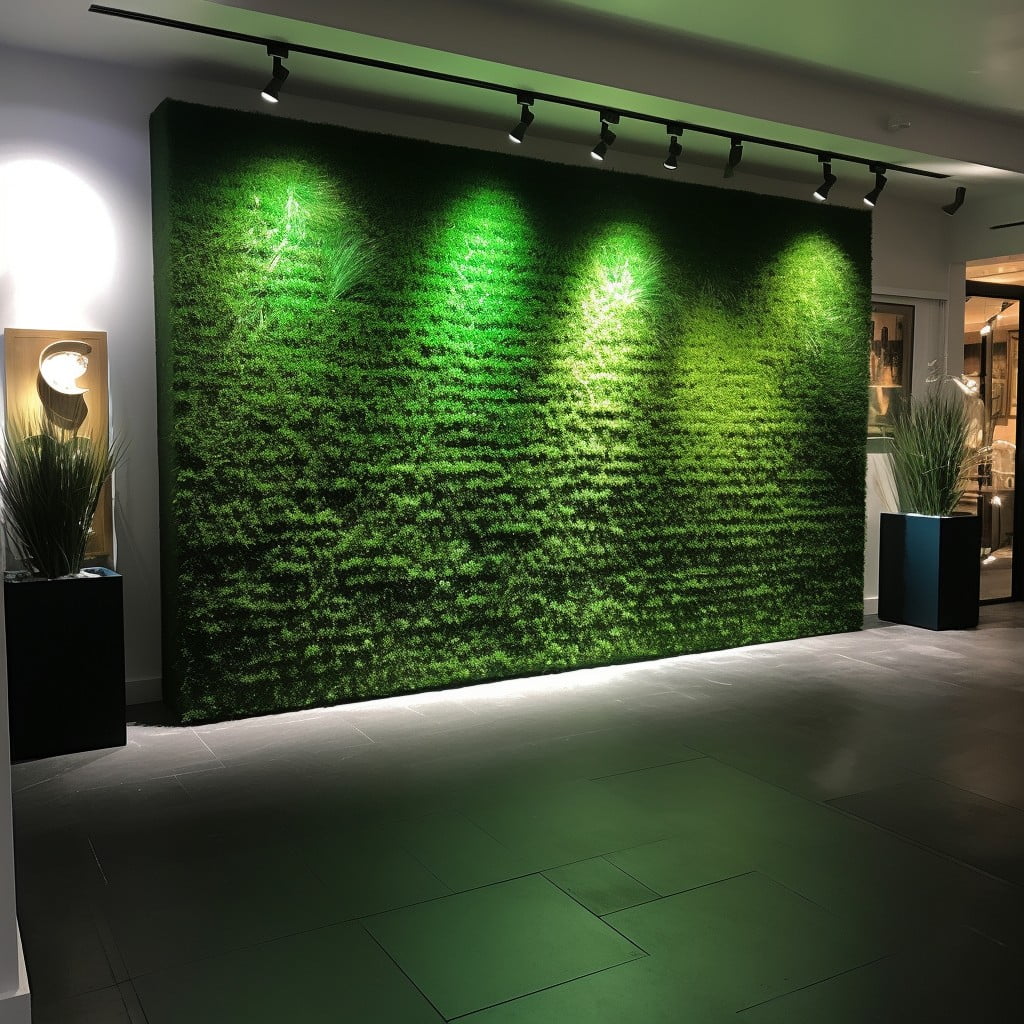 Artificial Grass Wall With LED Lighting