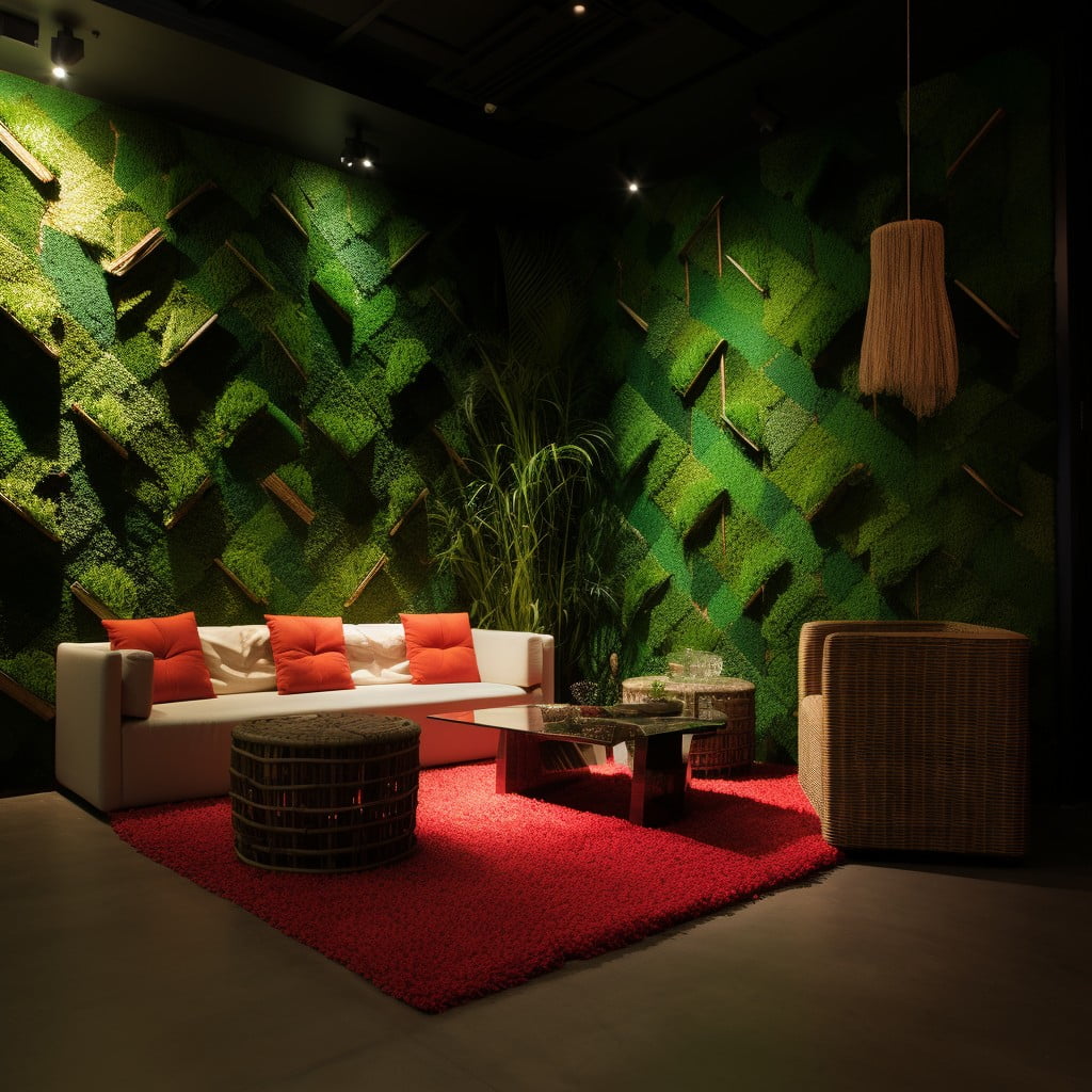 Artificial Grass Wall With Woven Patterns