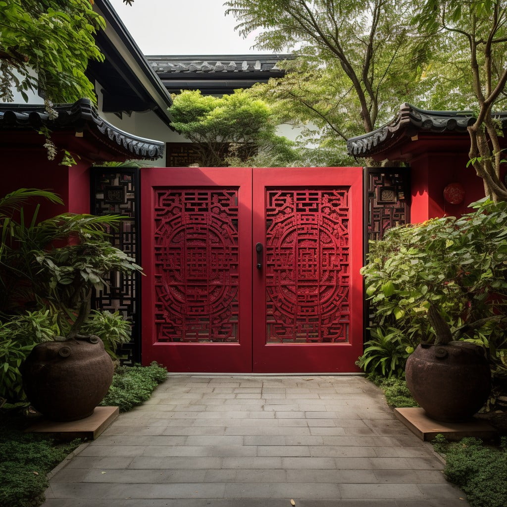 Asian-Style Red Gates