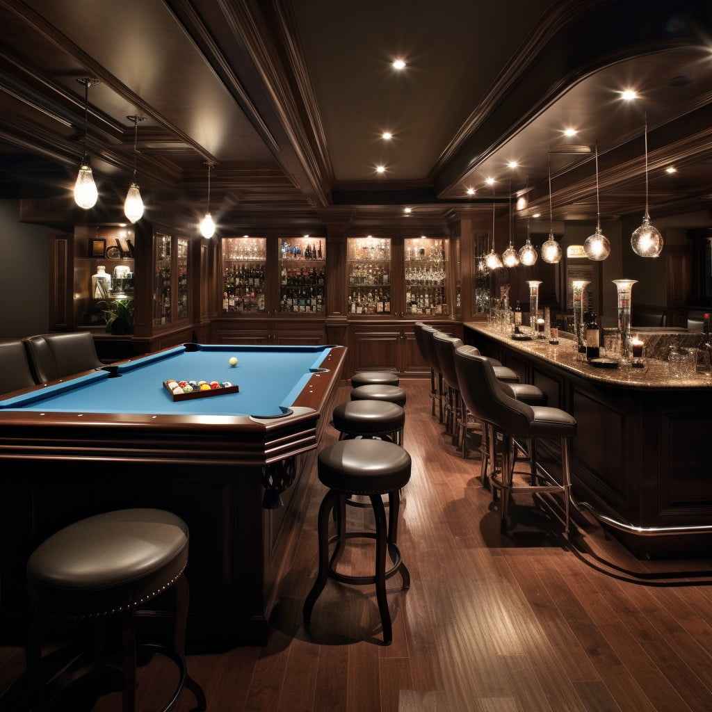 Bar With Attached Game Room Basement Bar Design