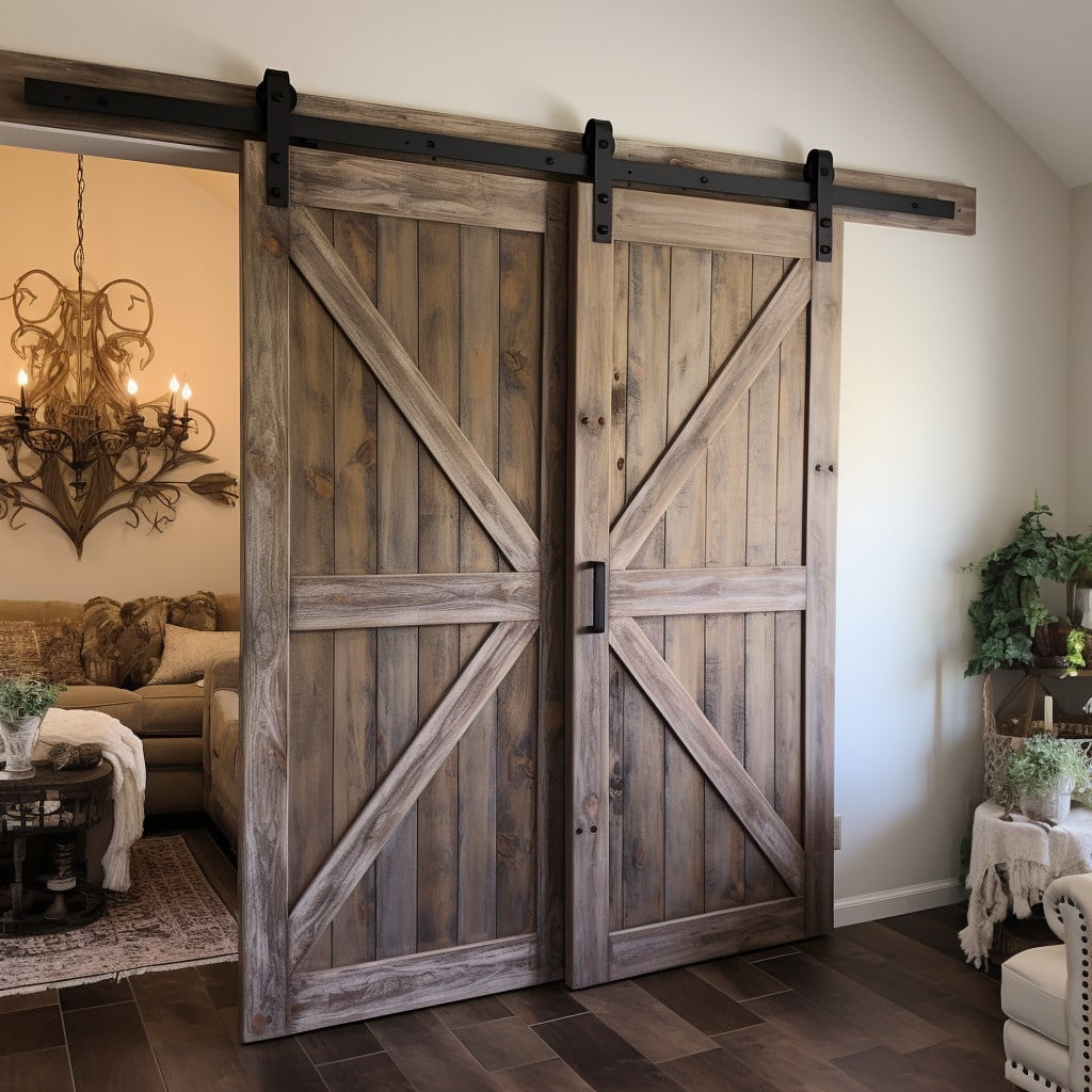 Barn Door With Farmhouse-style Cross Design