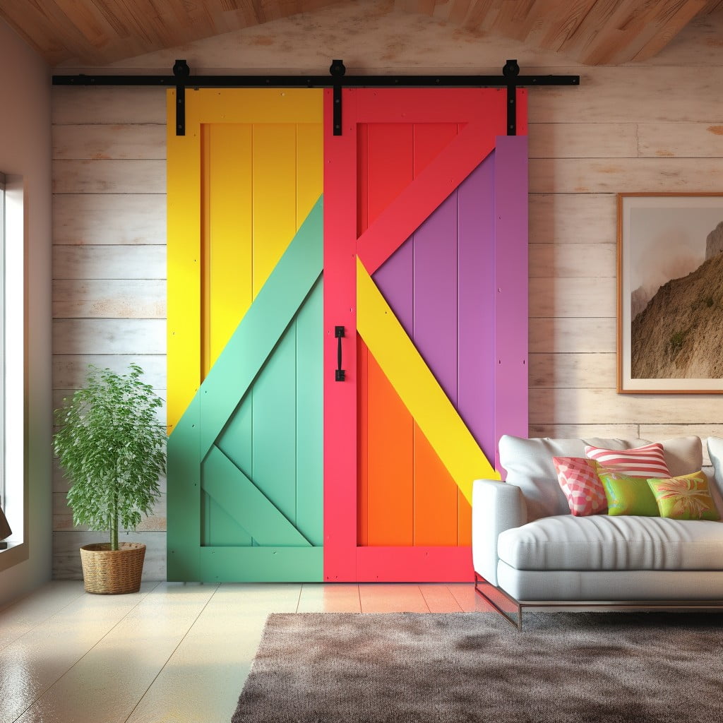 Brightly Colored Barn Door