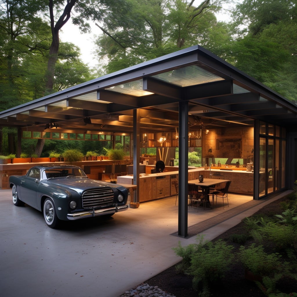 Carport and Outdoor Kitchen Combo