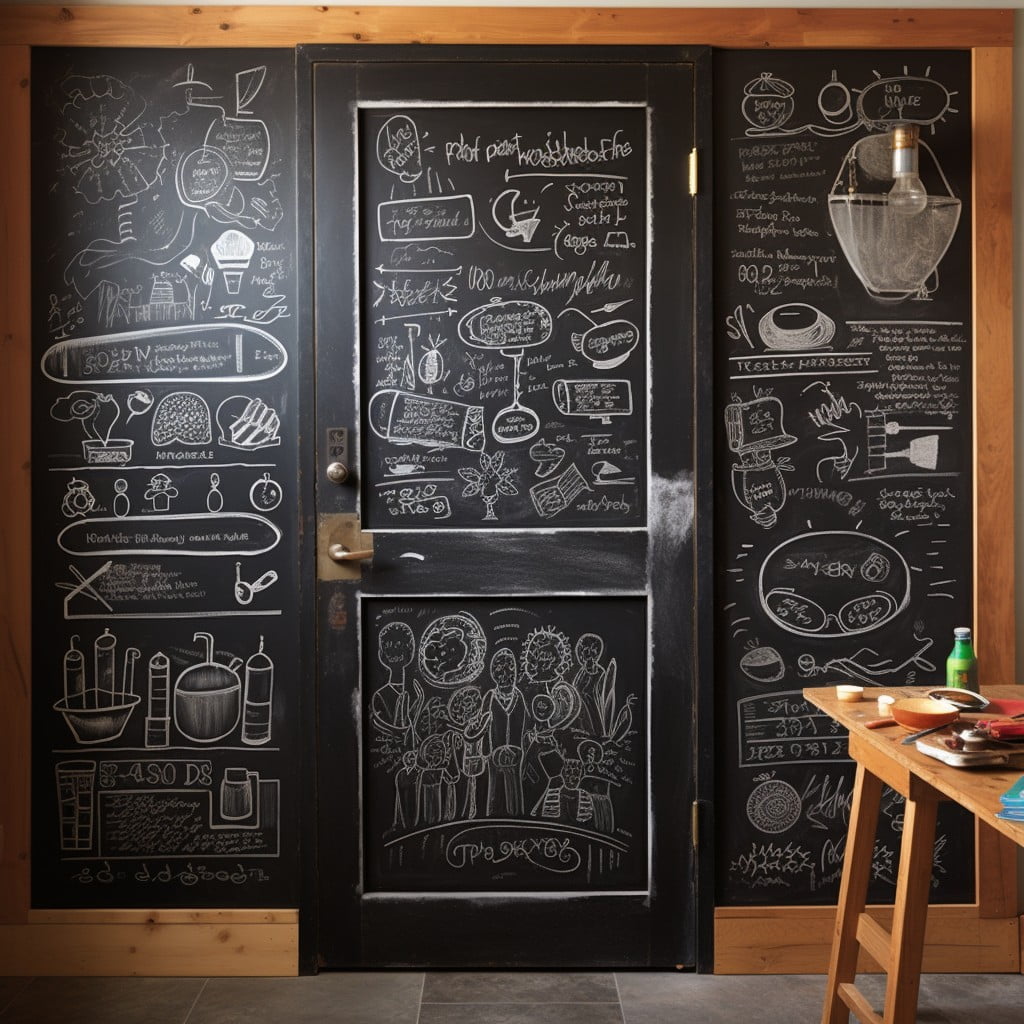 Doors With Chalkboard Paint for Personal Messages Door Design