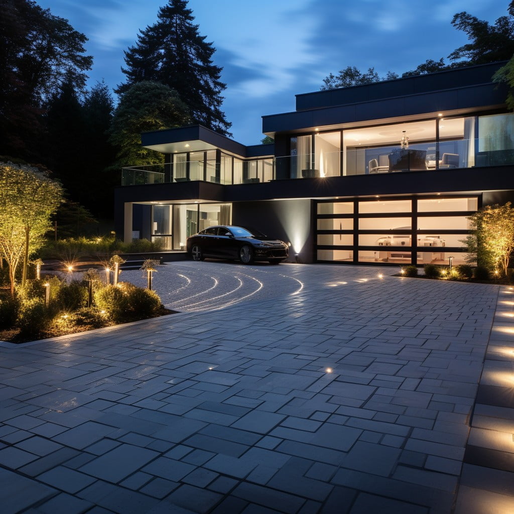 Driveway With Integrated Lighting