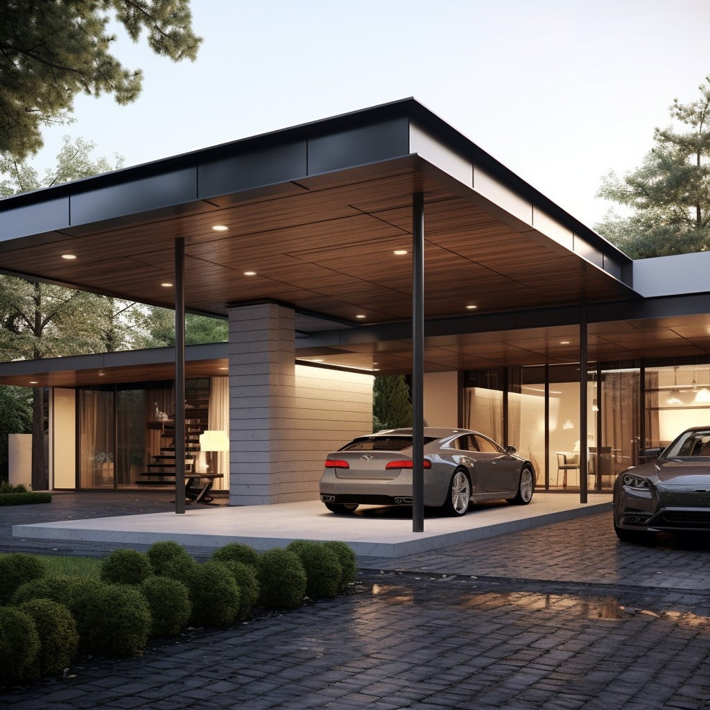 Flat Roof Carport With Modern Look