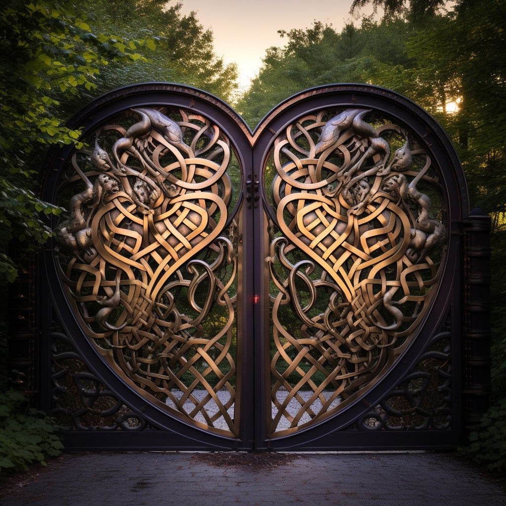 Gates With Interlaced Heart Design