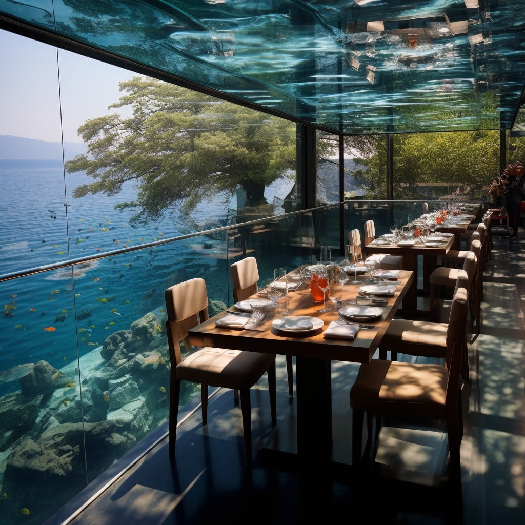 Glass Floor With Underwater View Restaurant Design