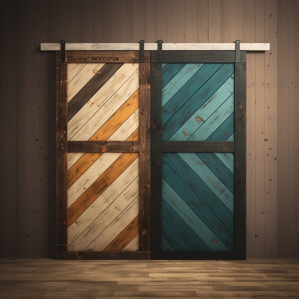 Half-and-half Barn Door (split Color)