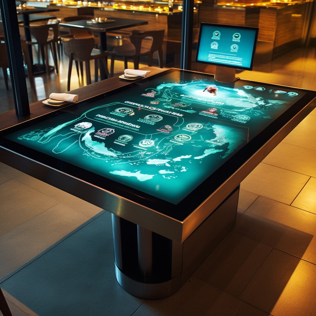 Interactive Touch Screen Menu Tables
