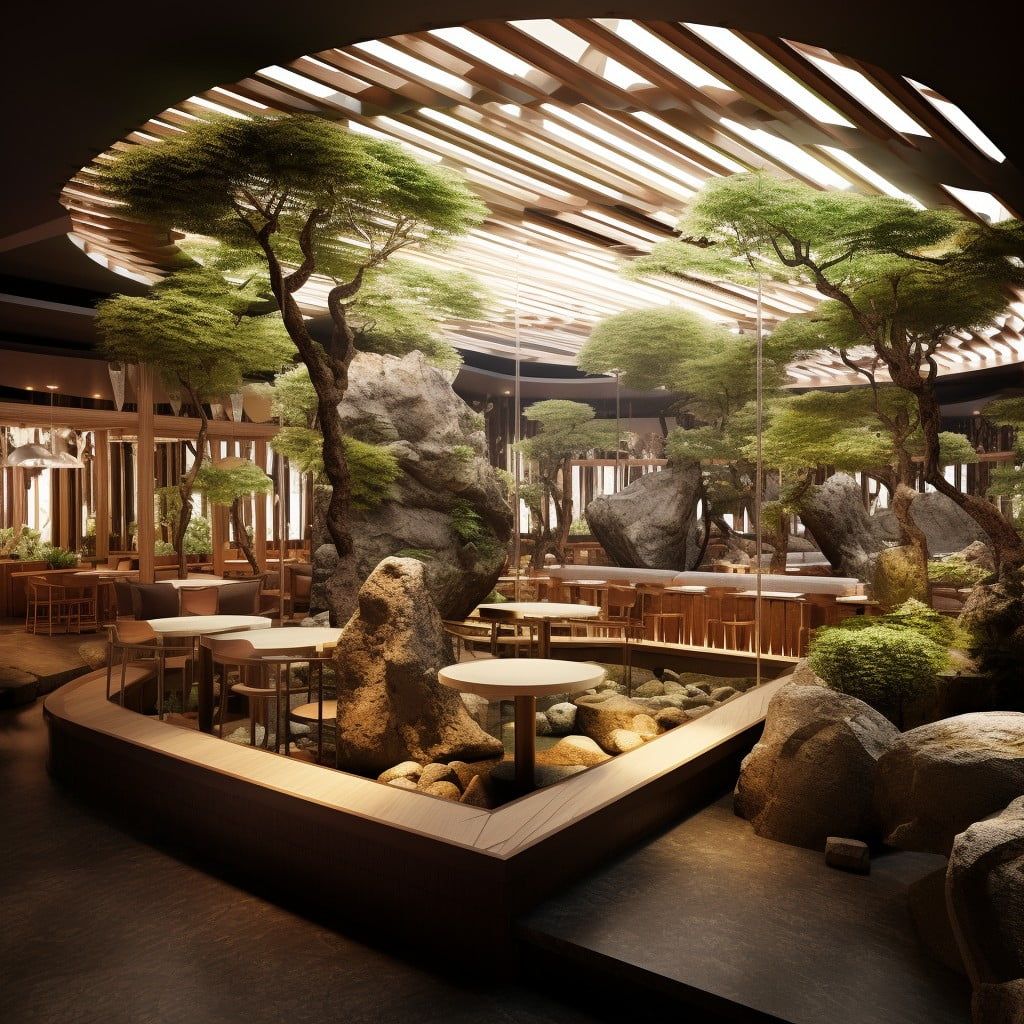 Japanese Zen Garden Style Restaurant Design