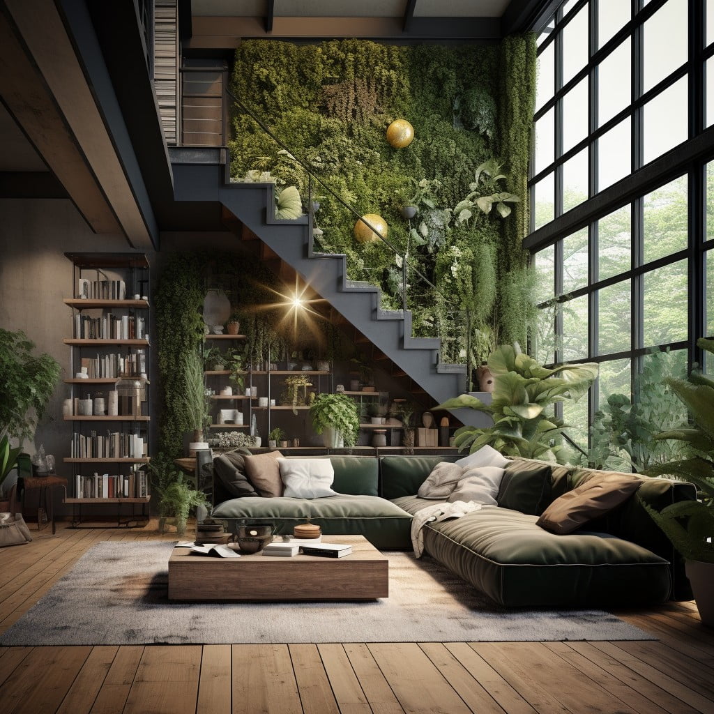 Loft With an Indoor Garden or Green Wall