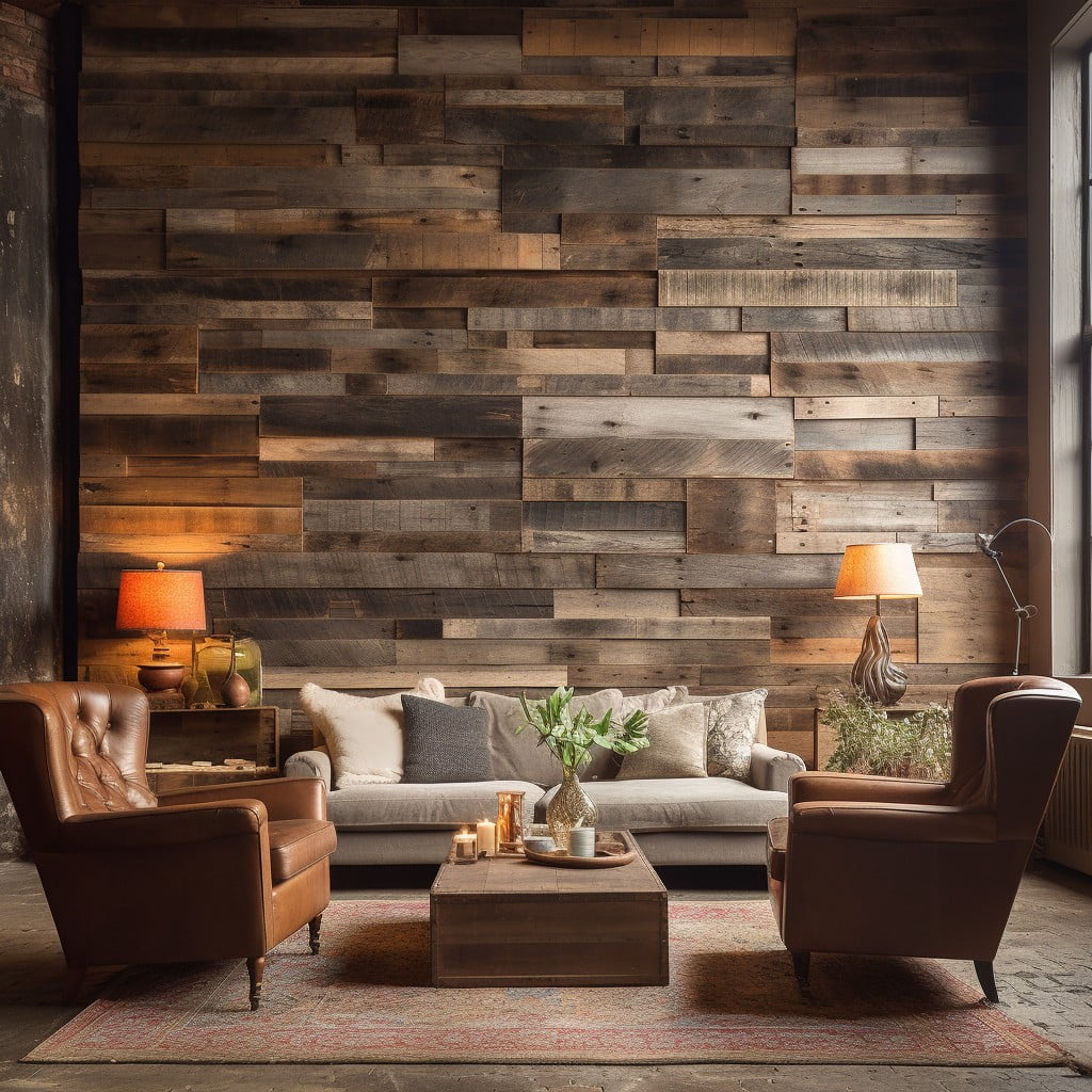 Rustic Reclaimed Wood Wall