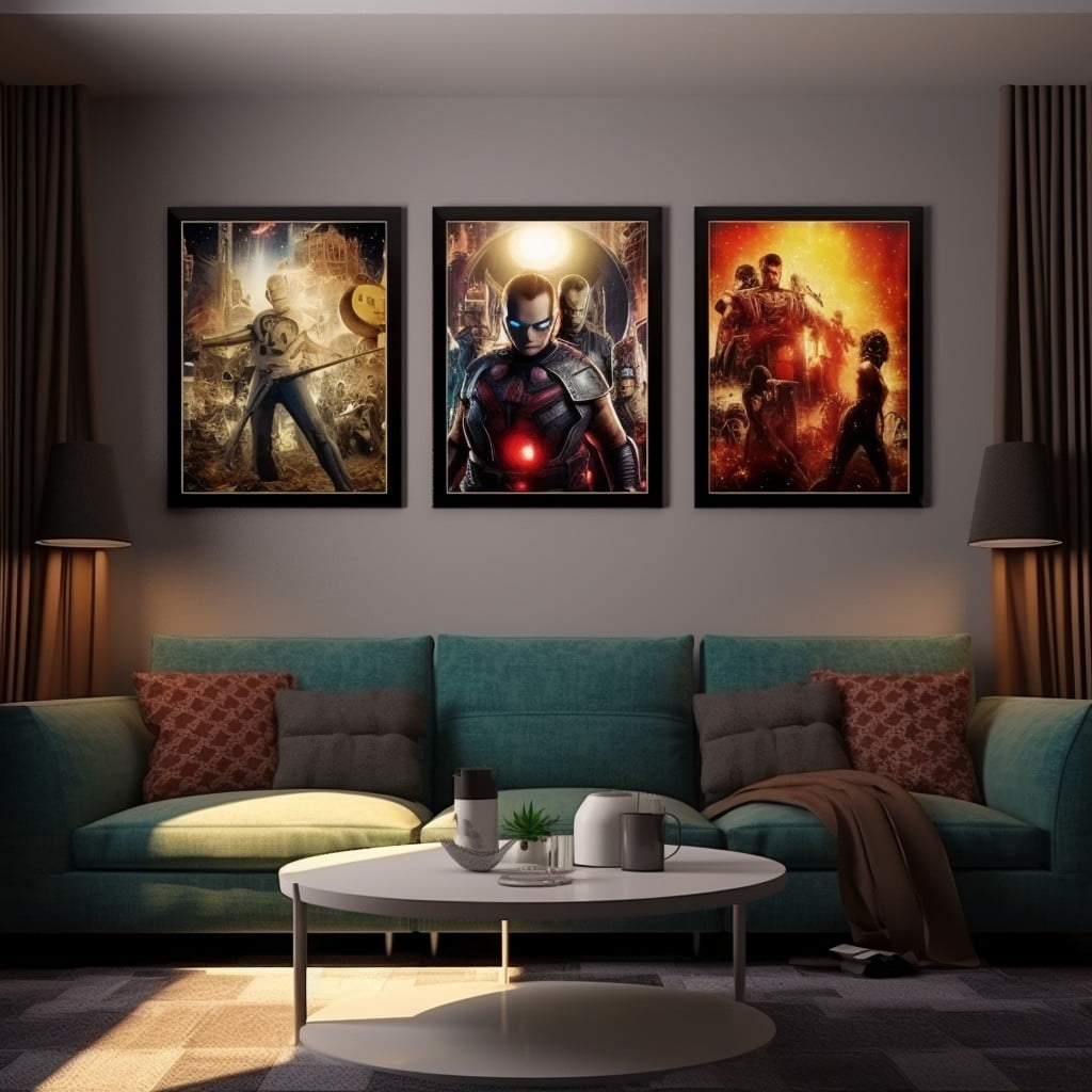 Small Home Theater Room Movie Poster Decoration