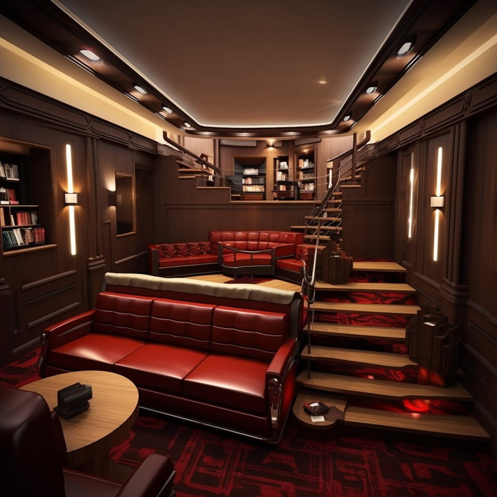 Small Home Theater Room Tiered Seating Levels