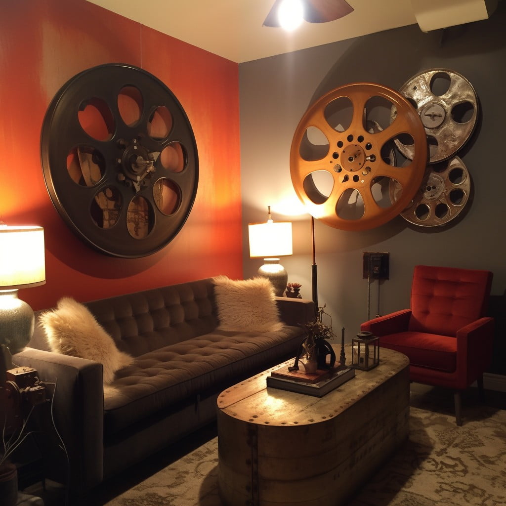 Small Theater Room Vintage Movie Reel Decor