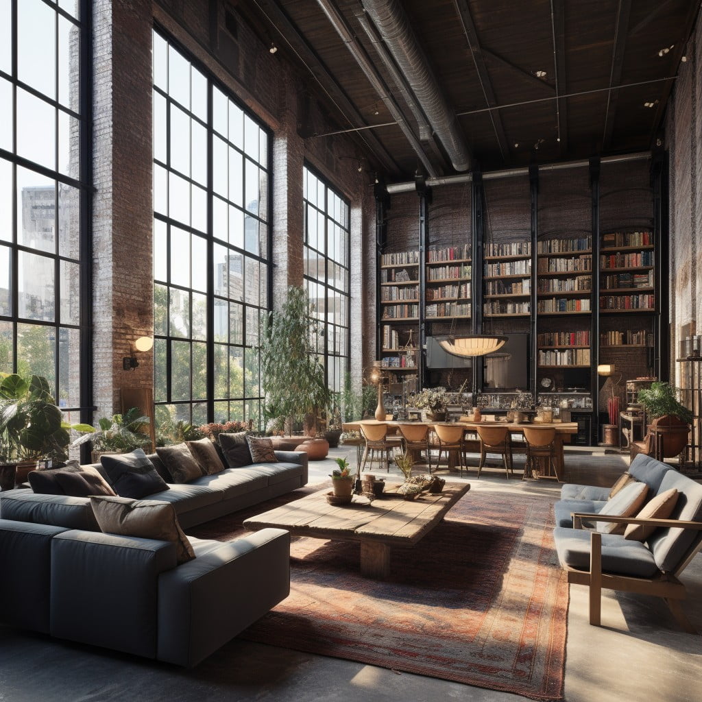 Warehouse-inspired Loft With High, Unfinished Ceilings