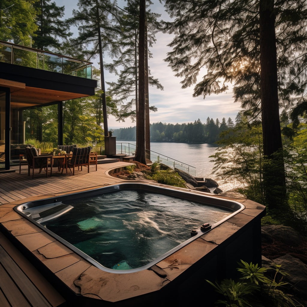 A Hot Tub or Pool With a View of the Lake