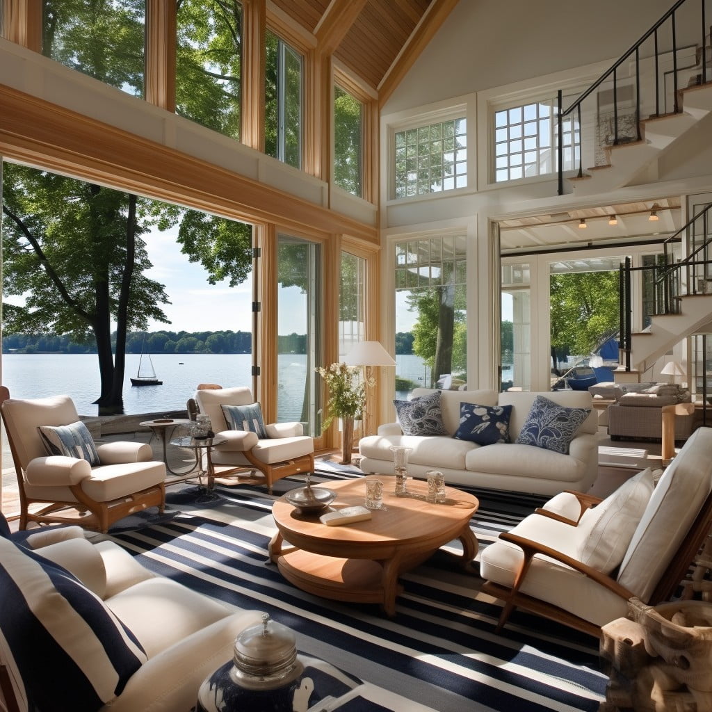 Incorporation of Nautical Themes in Decor Lake House Design