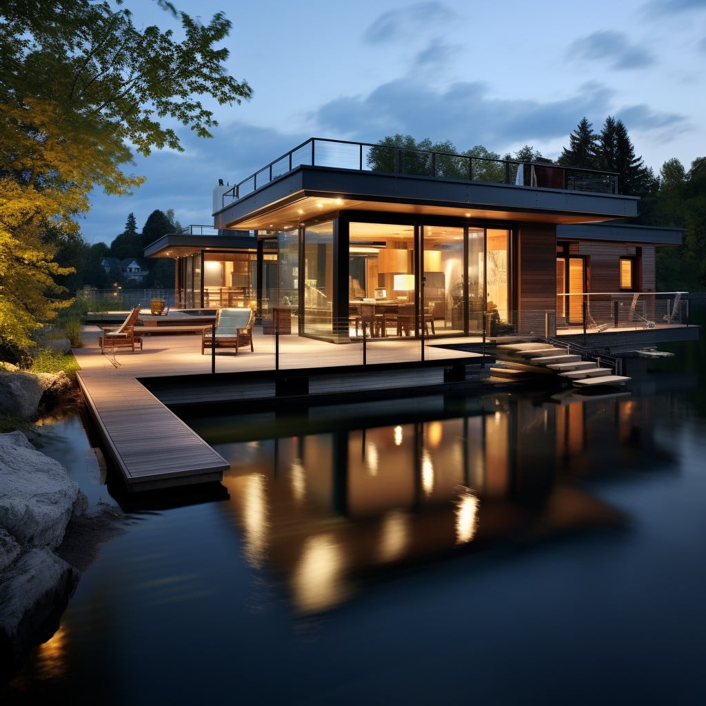 Incorporation of a Boat Dock Into the Lake House Design