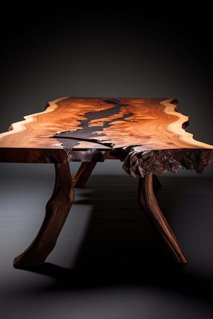 Live Edge Wood Table Table Design --ar 2:3