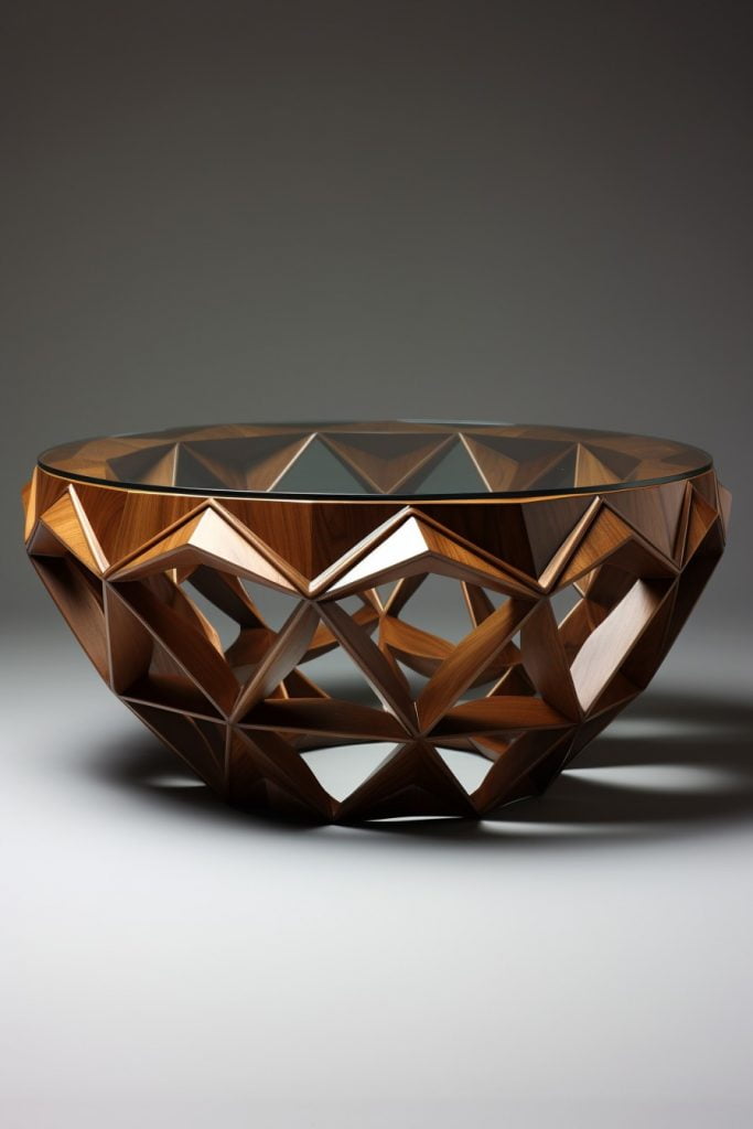 Peculiar Geometric Coffee Table Table Design --ar 2:3