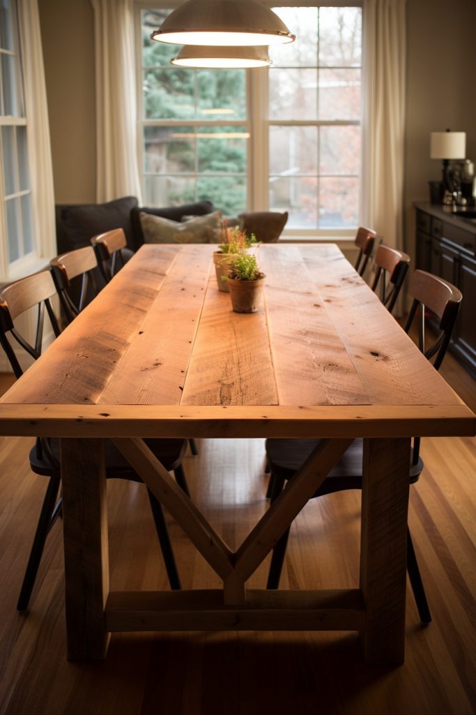 Reclaimed Wood Farmhouse Table Table Design --ar 2:3