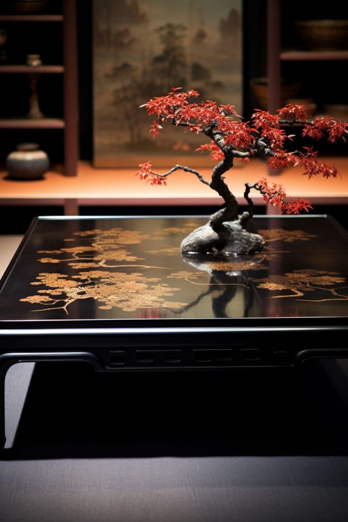 Traditional Japanese Low Table Table Design --ar 2:3