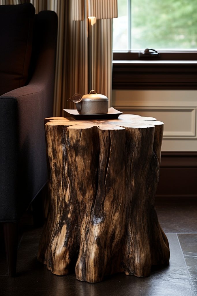 Tree Stump Side Table Table Design --ar 2:3
