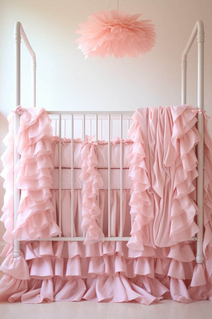 baby pink ruffles