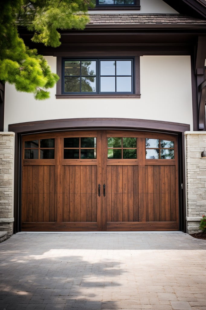 doors with custom wood grain finishes