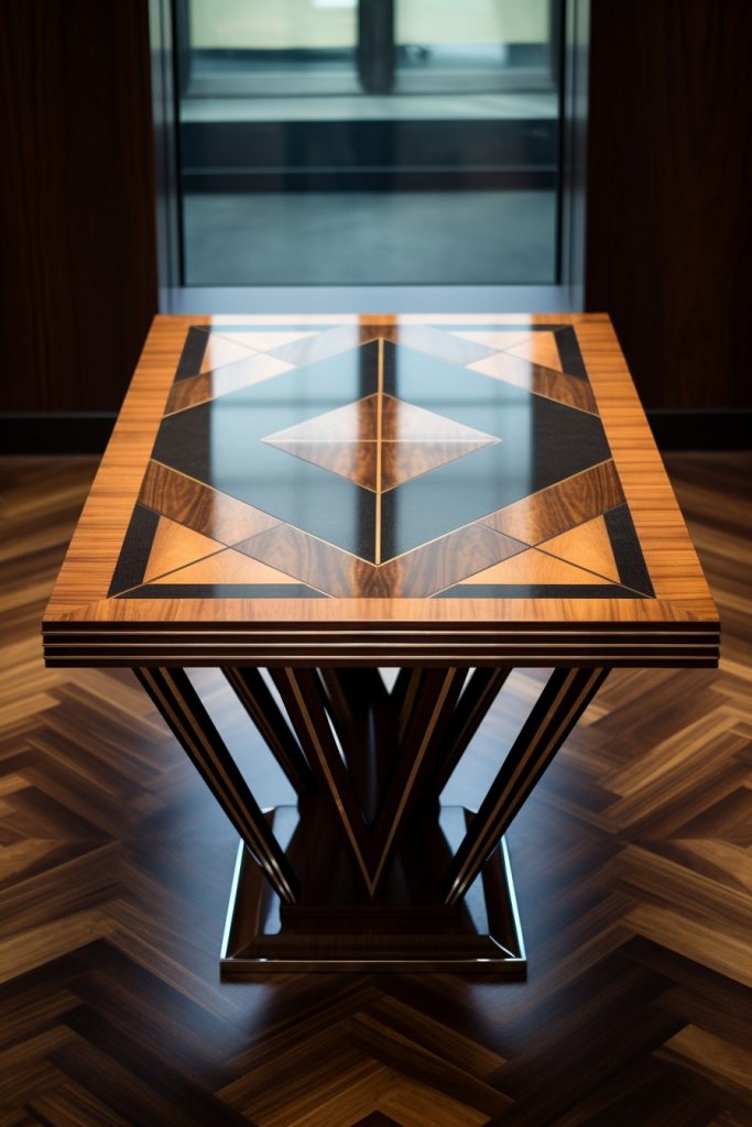 Art Deco-inspired Table Table Design --ar 2:3