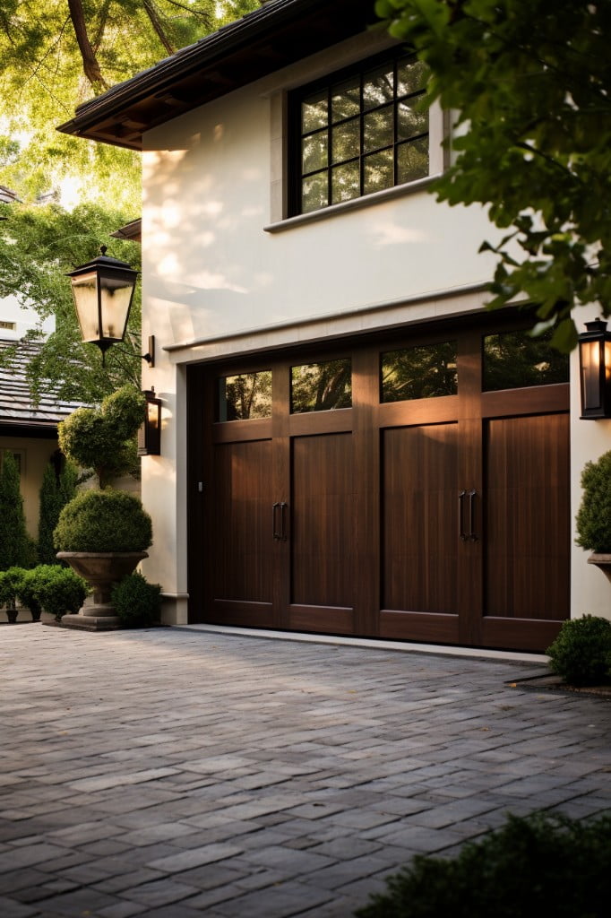 traditional swing out garage doors