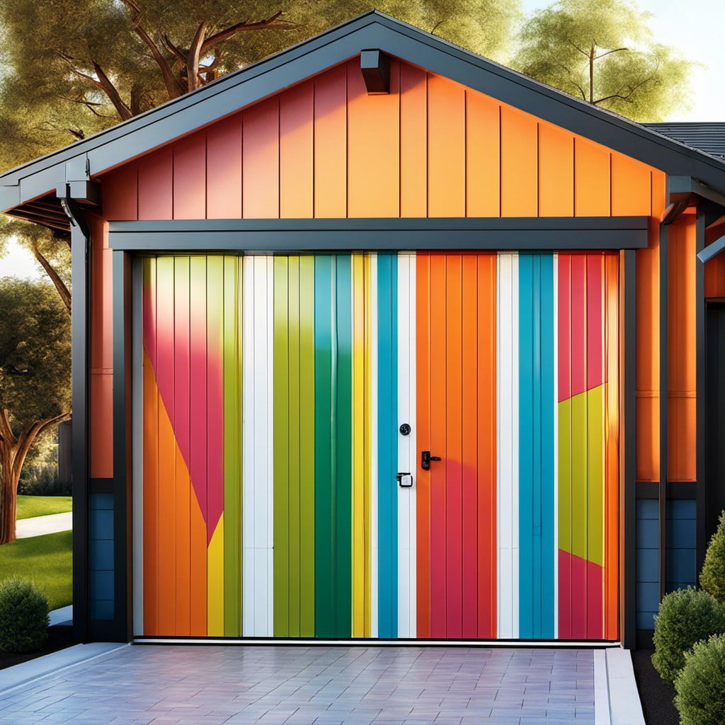 brightly painted doors for a pop of color