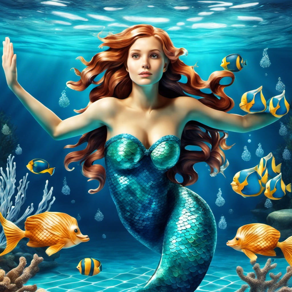 underwater mermaid tile design